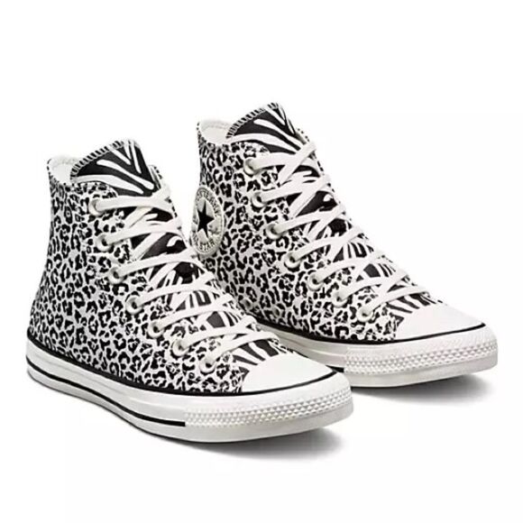NWT Converse Chuck Taylor All Star sneakers zebra print 10.5 - Picture 1 of 8